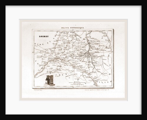 France pittoresque, Loiret, map by Anonymous