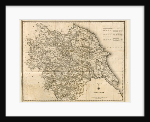 Map Yorkshire UK by Anonymous