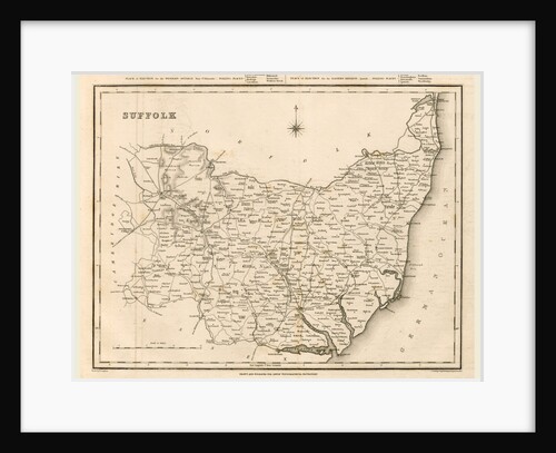 Map Suffolk UK by Anonymous