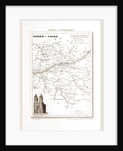 France pittoresque, map, Indre and Loire by Anonymous