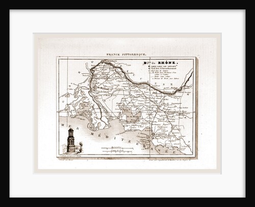 France pittoresque, Rhone, map by Anonymous