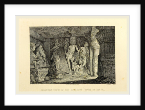 Skeleton group Rameswur, caves of Ellora, Views in India, China, and on the Shores of the Red Sea by Anonymous