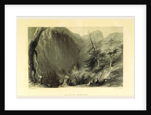 Baths of Pfeffers, Switzerland by W. H. Bartlett