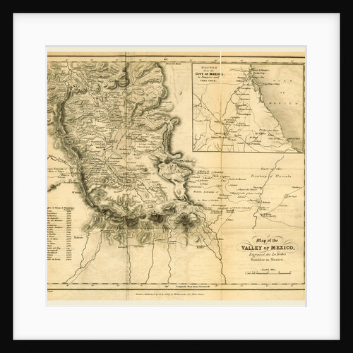 Map of the valley of Mexico, 1834 by Anonymous