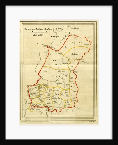 Map Hildesheim around the year 1000 by Anonymous