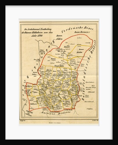 Map Hildesheim around 1500 by Anonymous