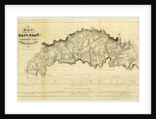 Map Rail Road from Frederick Town to Pennsylvania Line Report on the new map of Maryland, 1836 by Anonymous