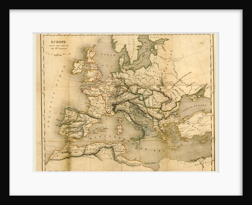 Map Europe end of the fifth century by Anonymous