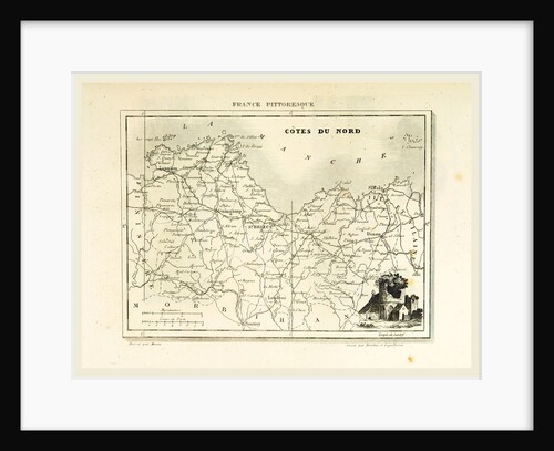 Map Cotes Du Nord, France pittoresque by Anonymous