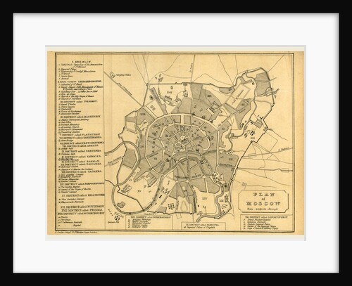 Map of Moscow, Russia by Anonymous