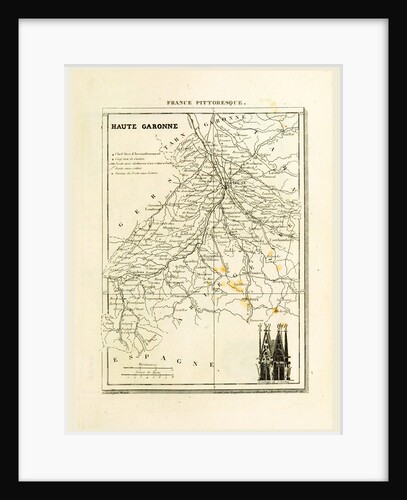 France pittoresque, map Haute Garonne by Anonymous