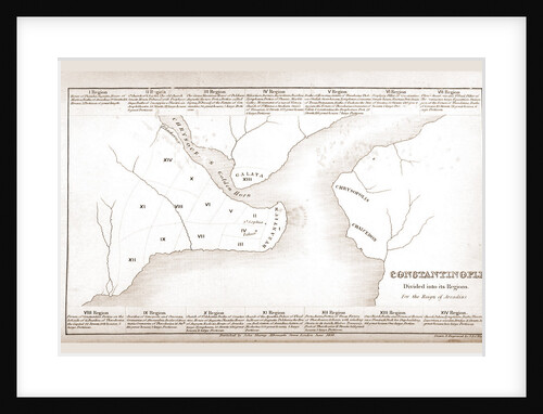 Constantinople, Istanbul, map by Anonymous
