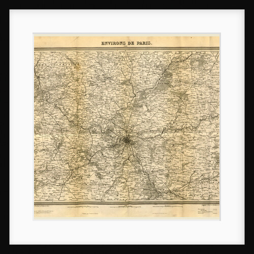 Histoire physique, civile et morale des environs de Paris, map by Anonymous