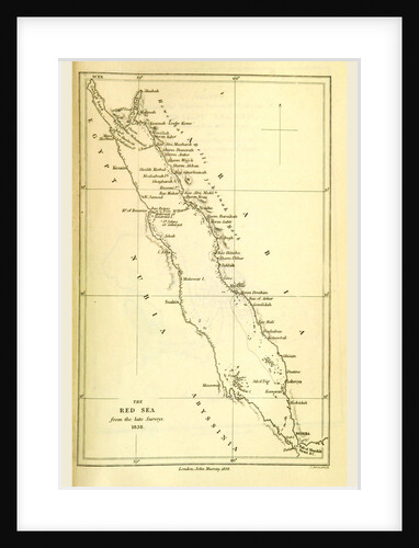 Map of the Red Sea, Travels in Arabia by Anonymous