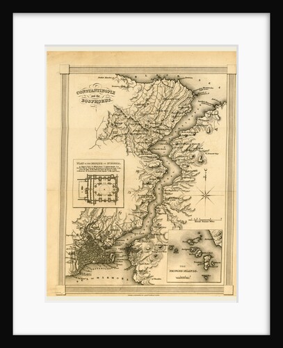 Constantinople, Istanbul bosphorus, map, The present State of the Turkish Empire by Anonymous