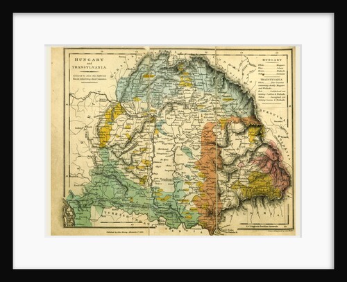 Hungary and Transylvania map by Anonymous