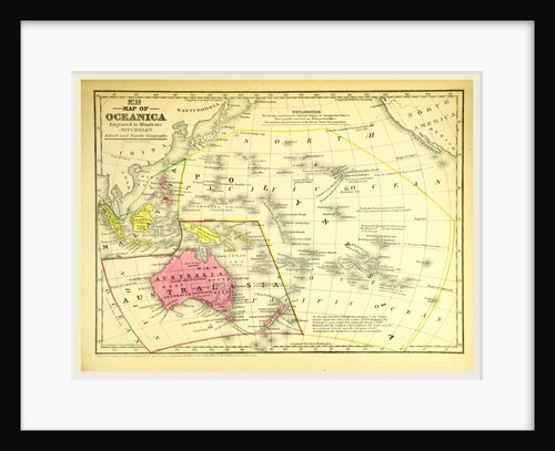 Map of Oceanica, Oceania by Anonymous