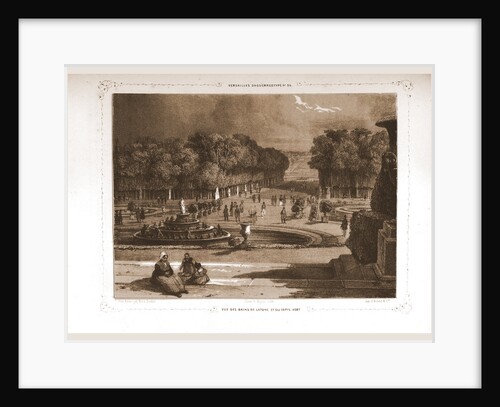 View of Bains de Latone et du tapis vert, Paris and surroundings by M. C. Philipon