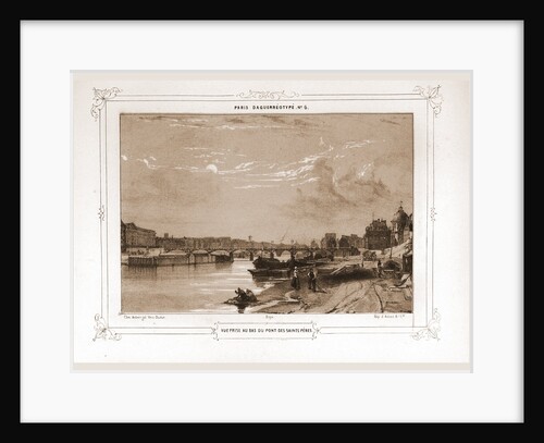 View from Pont des Saints Peres, Paris and surroundings by M. C. Philipon