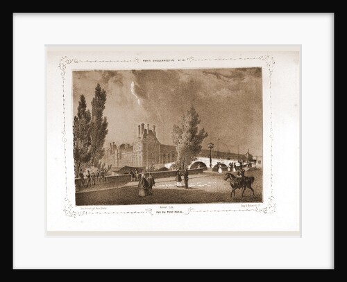 Vue du Pont - Royal, Paris and surroundings by M. C. Philipon