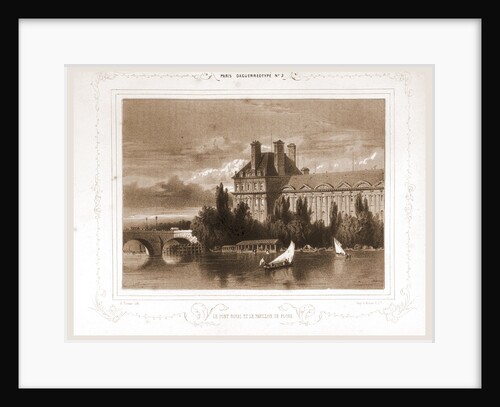 Le Pont Royal et le Pavillon de Flore, Paris and surroundings by M. C. Philipon