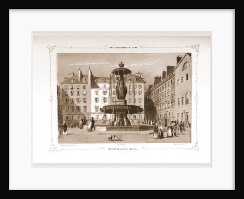 Fontaine de la Place Louvois, Paris and surroundings by M. C. Philipon