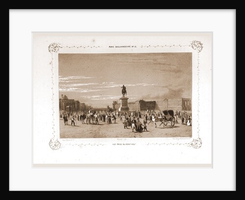 View from Pont Neuf, Paris and surroundings by M. C. Philipon