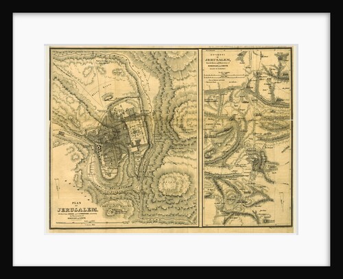 Map of Jerusalem, Biblical Researches in Palestine, Mount Sinai, and Arabia Petra by Anonymous