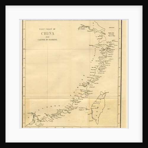 Topographical Map of the East coast of China from Canton to Nanking by Anonymous
