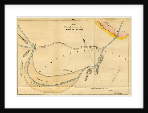 Map Landoha Nuddee, of 1833 by Anonymous