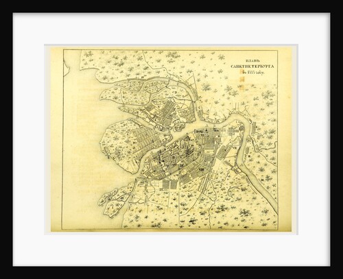 Map St. Petersburg, 1777, Russia by Anonymous