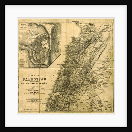 Map of Palestine, A journal of travels in the year 1838 by Anonymous