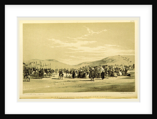 Attack in the desert, Euphrates Expedition during the years 1835-1837 by Anonymous