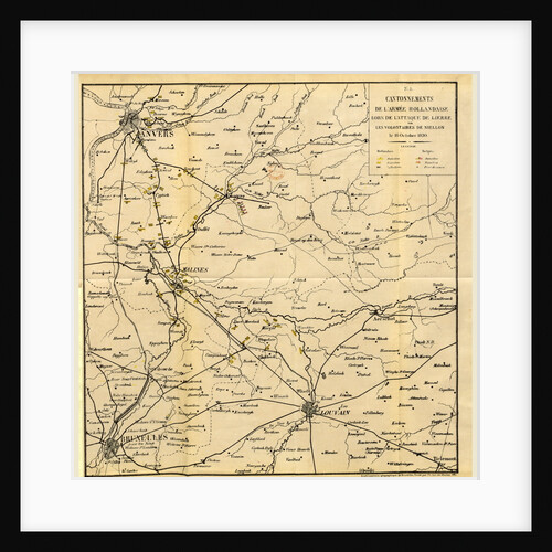 Cantonnements of the Dutch army in Belgium in 1830 by Anonymous