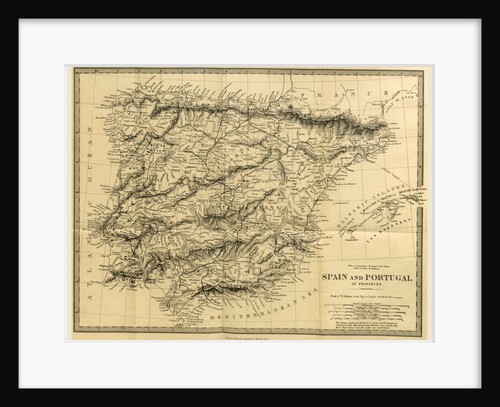 Map Spain and Portugal, The Wars of Succession of Portugal and Spain from 1826 to 1840 by Anonymous
