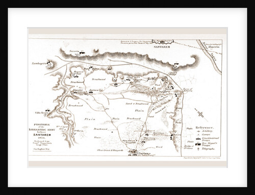 Positions of the liberating army before Santarem in 1834 by Anonymous