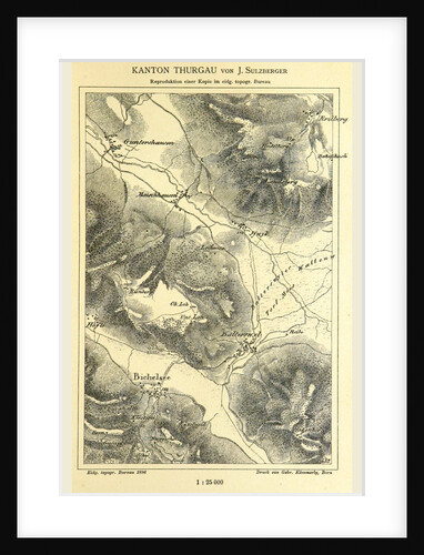 Kanton Thurgau, 1896, Die Schweizerische Landesvermessung, 1832-1864 by Anonymous