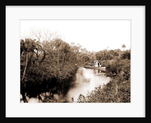 Sebastian Creek, Jackson, Streams, Boats, Bays, United States, Florida, Indian River, United States, Florida, Saint Sebastian, 1880 by William Henry