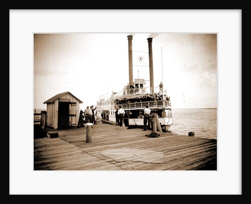 St. Lucie at Eden, Indian River, Jackson, St. Lucie (Steamboat), Steamboats, Piers & wharves, Bays, United States, Florida, Indian River, 1880 by William Henry