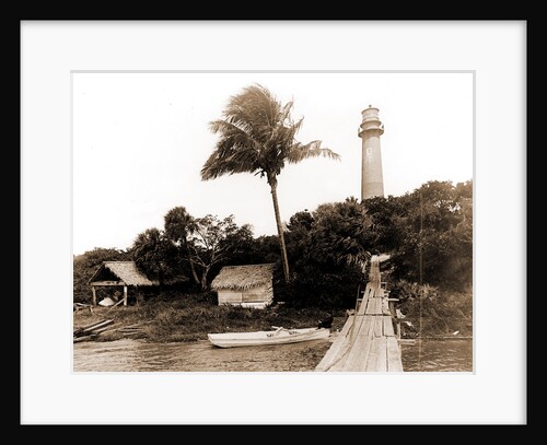 Jupiter Light, Jackson, Piers & wharves, Lighthouses, United States, Florida, Jupiter Narrows, 1880 by William Henry