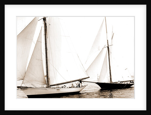 Start, Gossoon and Minerva, Gossoon (Sloop), Minerva (Yacht) by Anonymous
