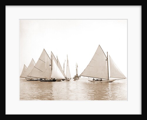 Start, twenty-one footers, Regattas, 1892 by Anonymous