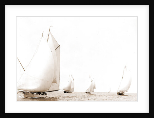 N.Y.Y.C. fleet at Pollock Rip, New York Yacht Club, Morgan Cup race, Regattas, Yacht clubs, 1892 by Anonymous