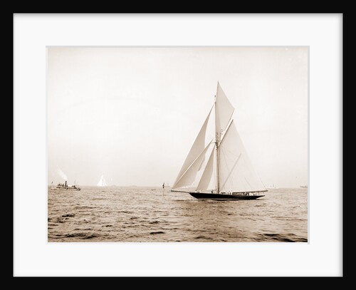 Valkyrie rounding outer mark Oct. 5, 1893, Valkyrie II (Yacht) by Anonymous
