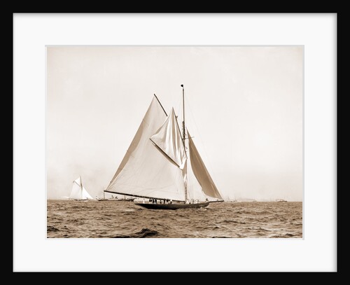 Shamrock I, setting top sail by Anonymous
