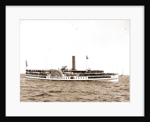N.Y.Y.C. steamer Republic, New York Yacht Club, Grand Republic (Side wheeler), 1899 by Anonymous