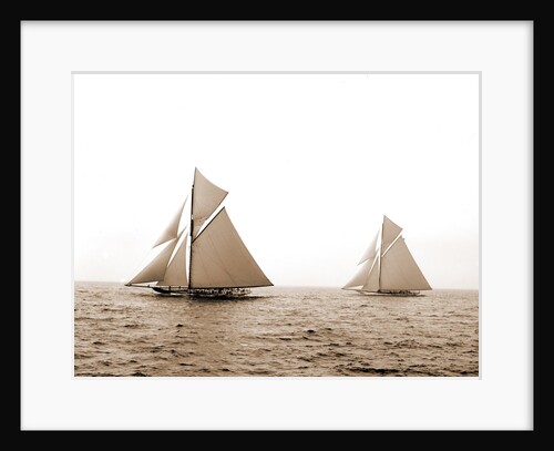 Shamrock I and Columbia at the start, Columbia (Sloop), Shamrock I (Yacht) by Anonymous