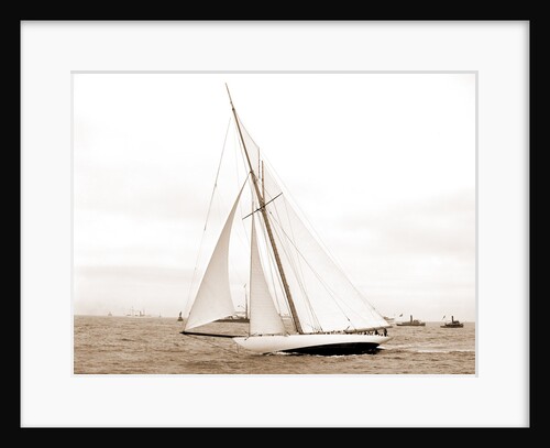 Columbia before the start, Columbia (Sloop), 1899 by Anonymous