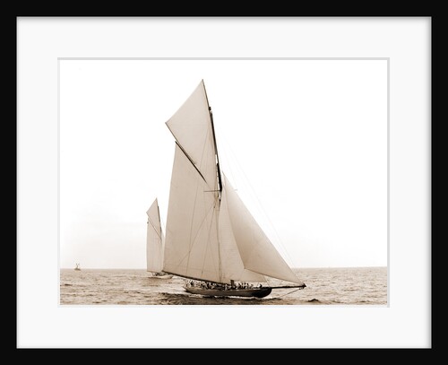Columbia and Shamrock I maneuvering before the start, Columbia (Sloop), Shamrock I (Yacht) by Anonymous