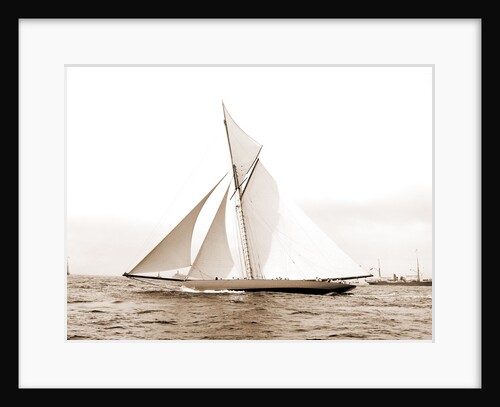 Shamrock I coming for the line, Shamrock I (Yacht) by Anonymous